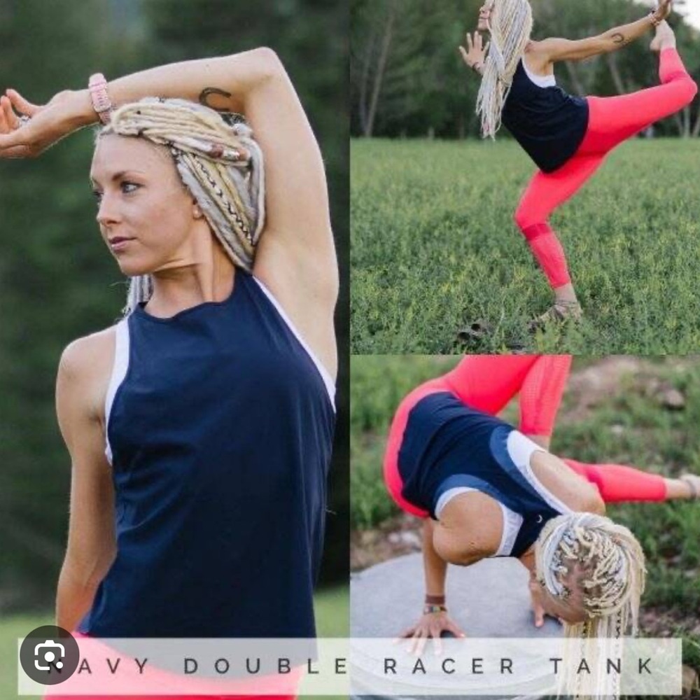 Zyia navy double razor mesh‎ tank size M